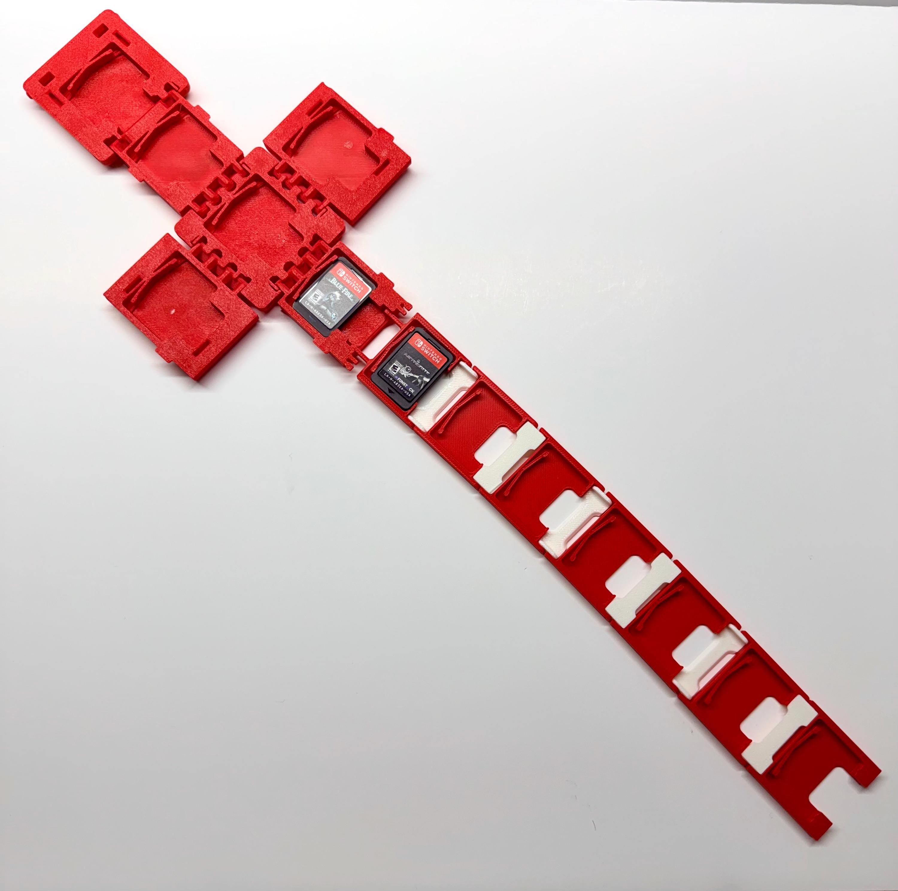 Mario-Inspired Articulating Cube Nintendo Switch Game Holder | 3D Printed Switch Cartridge Organizer