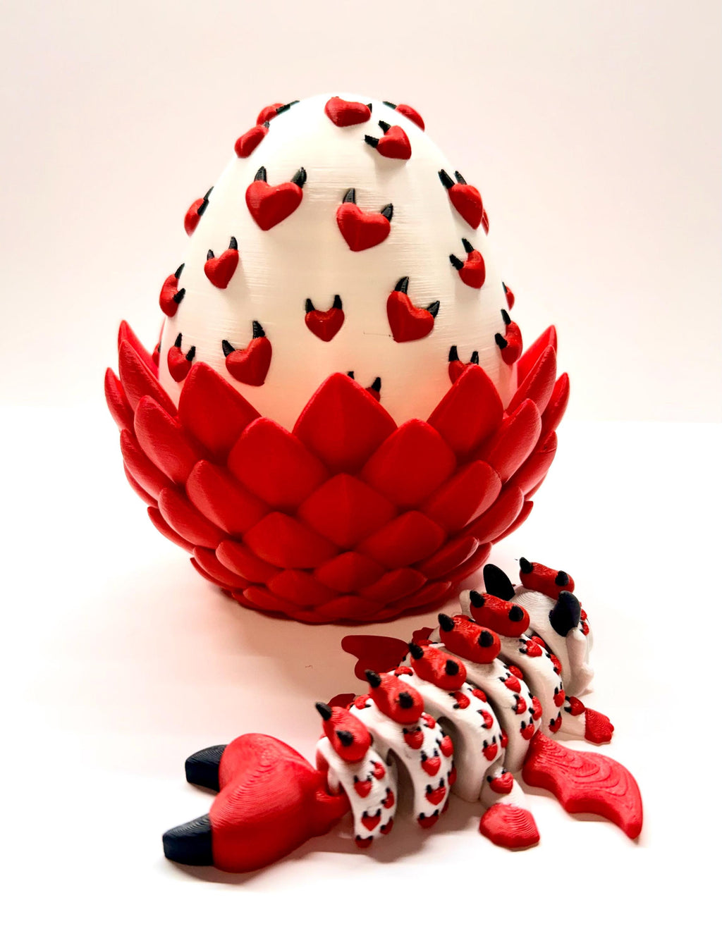Articulated Evil Dragon Egg & Hatchling – 3D Printed Fantasy Display Figure