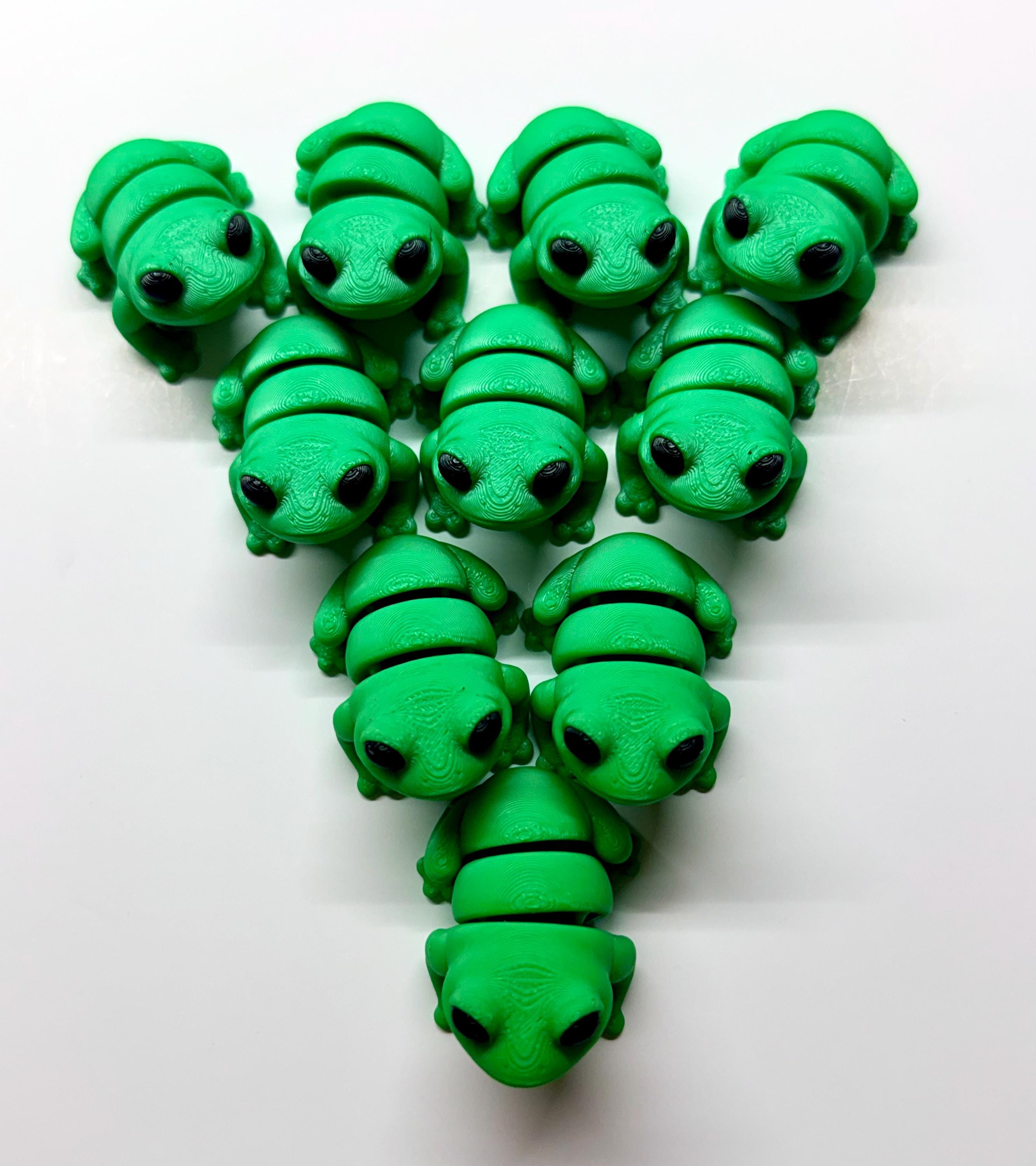Articulating 3D Printed Frog – Flexible Fidget Toy & Desk Decor