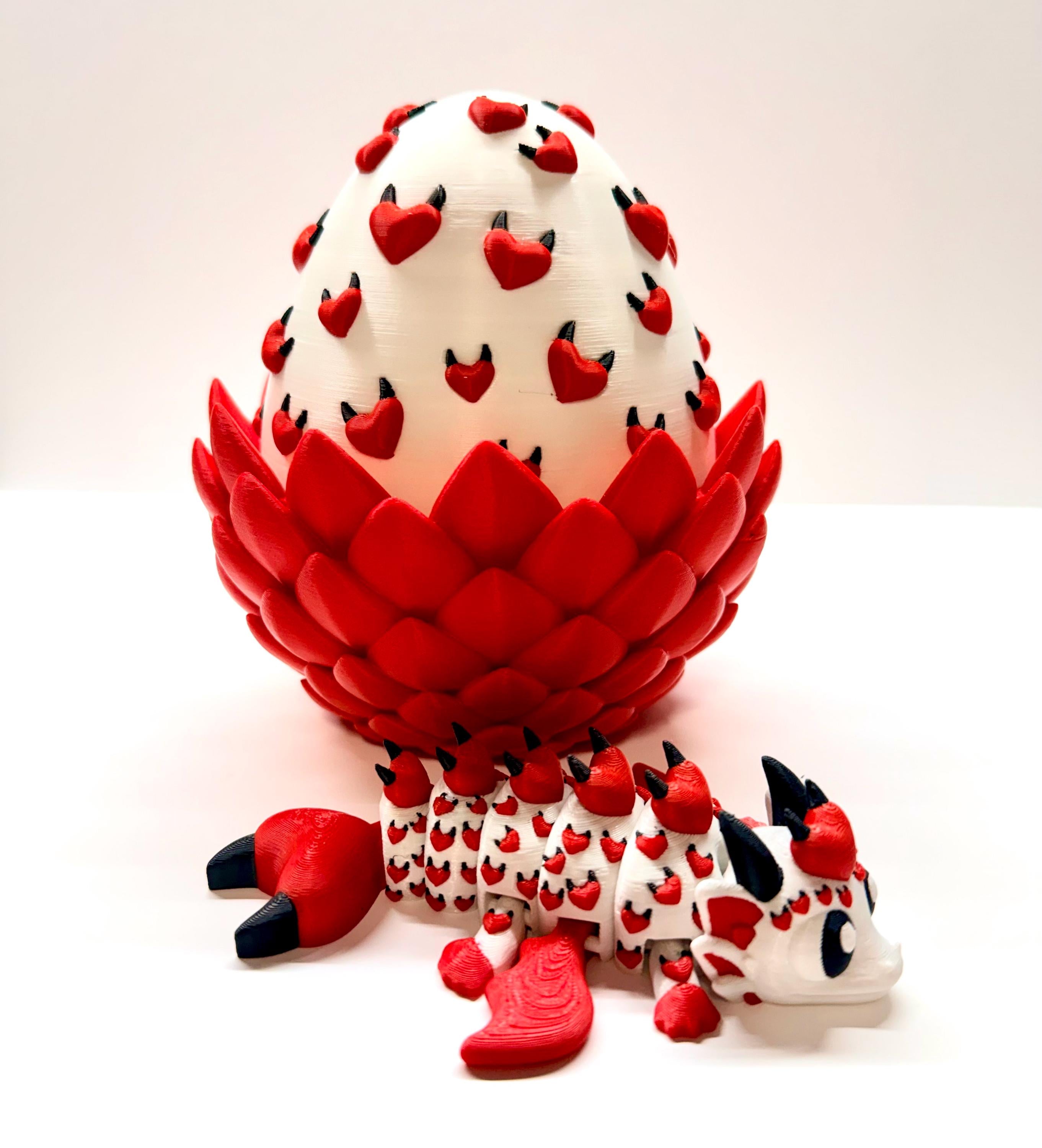 Articulated Evil Dragon Egg & Hatchling – 3D Printed Fantasy Display Figure