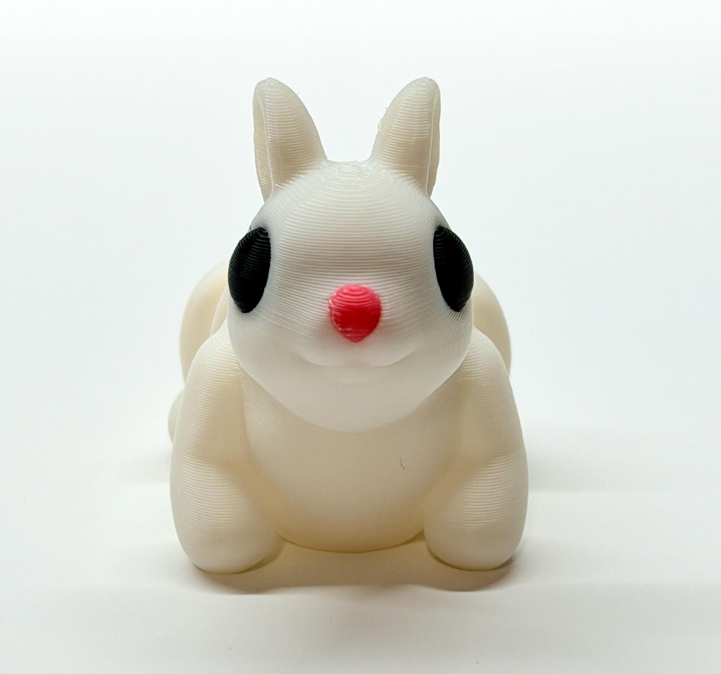 Articulated Bunny Figurine | 3D Printed Desk Decor | Kawaii Rabbit Fidget Toy | Handmade Bunny Gift