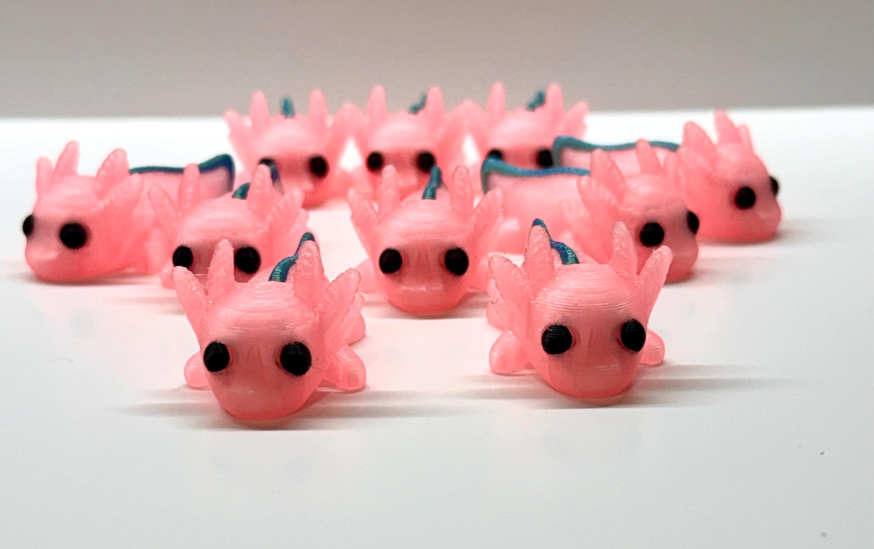 Axolotl Fidget Toy | 3D Printed Figurine | Kawaii Desk Toy | Aquatic Animal Collectible Gift