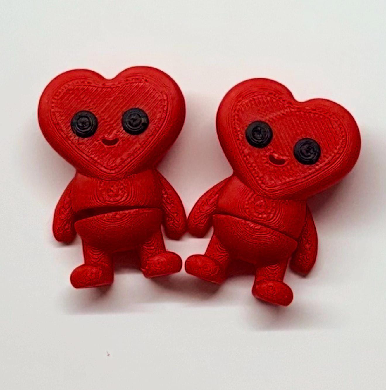 Flexi Heart Figurines – Set of 6 | Valentine’s Day Decor & Gifts