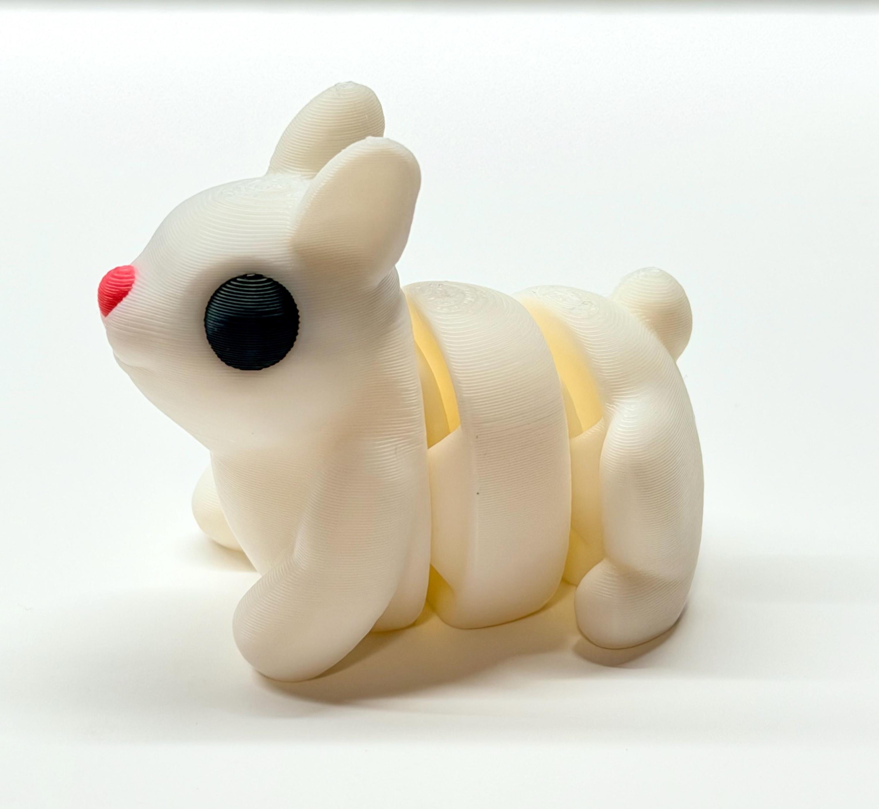 Articulated Bunny Figurine | 3D Printed Desk Decor | Kawaii Rabbit Fidget Toy | Handmade Bunny Gift