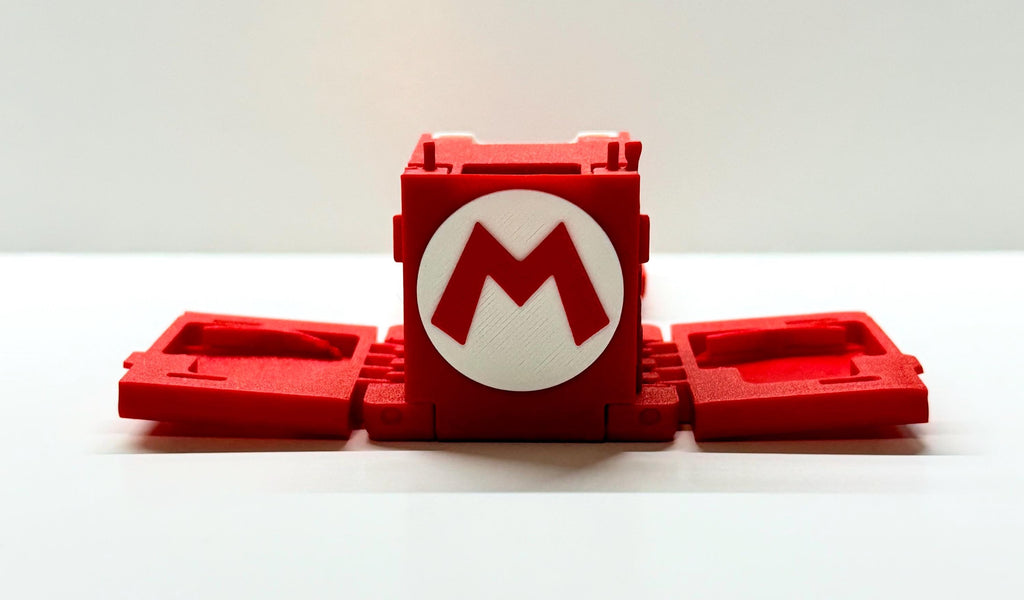 Mario-Inspired Articulating Cube Nintendo Switch Game Holder | 3D Printed Switch Cartridge Organizer