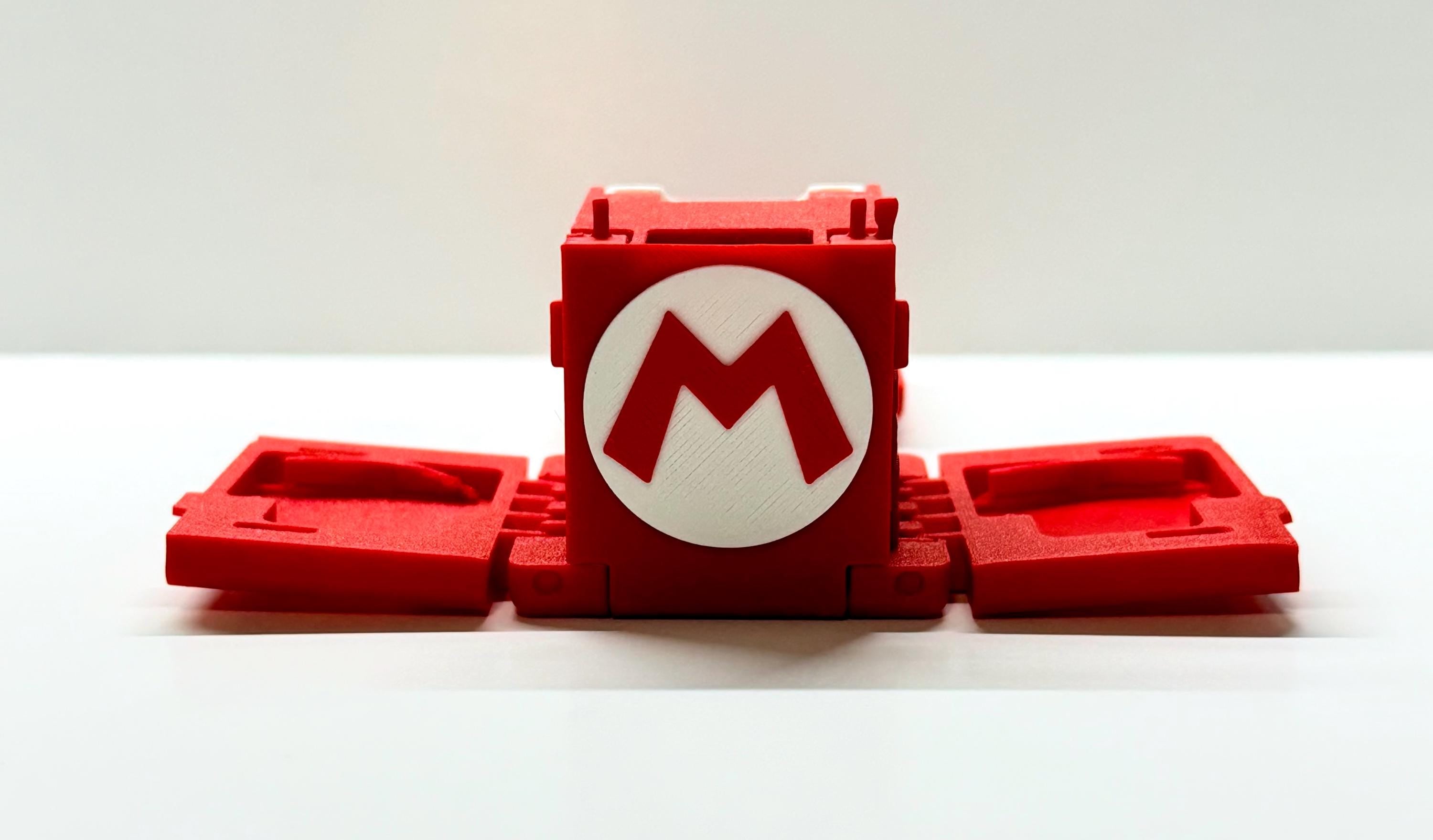 Mario-Inspired Articulating Cube Nintendo Switch Game Holder | 3D Printed Switch Cartridge Organizer