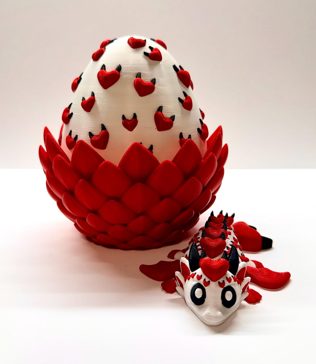 Articulated Evil Dragon Egg & Hatchling – 3D Printed Fantasy Display Figure