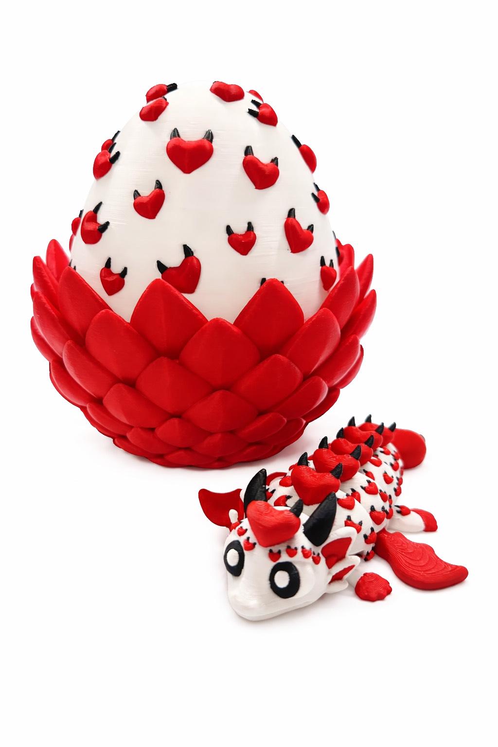 Articulated Evil Dragon Egg & Hatchling – 3D Printed Fantasy Display Figure