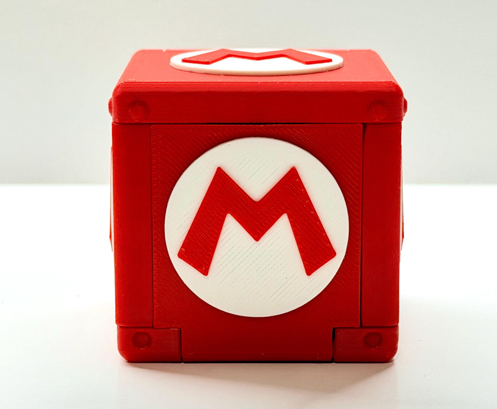 Mario-Inspired Articulating Cube Nintendo Switch Game Holder | 3D Printed Switch Cartridge Organizer