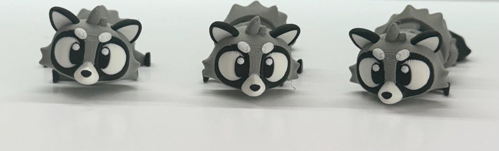 Articulating Raccoon – 3D Printed Flexible Fidget Animal | Desk Toy & Gift