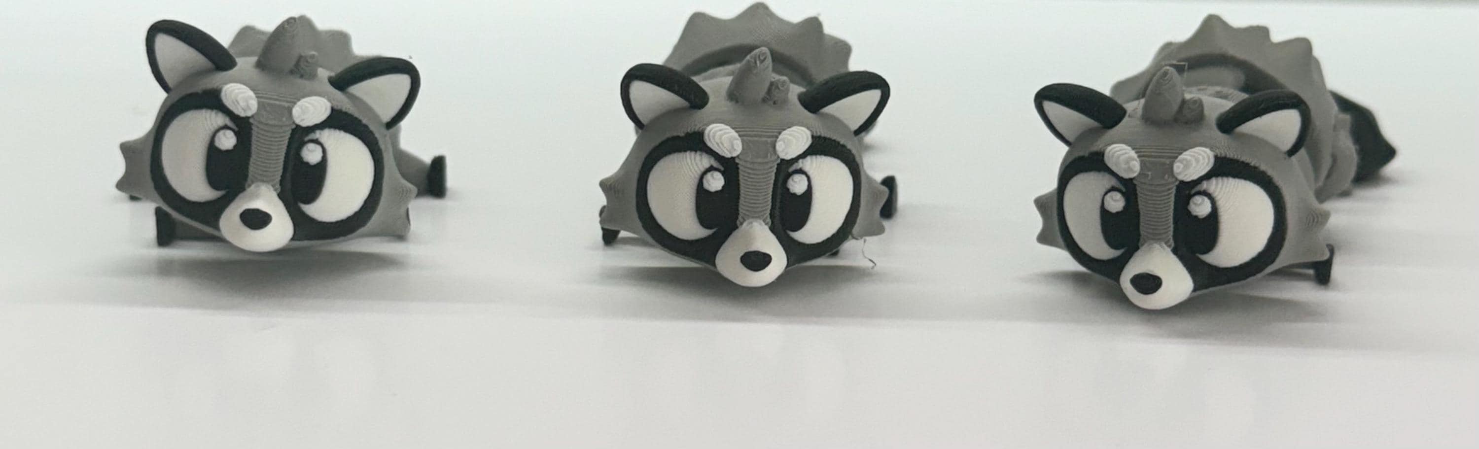 Articulating Raccoon – 3D Printed Flexible Fidget Animal | Desk Toy & Gift