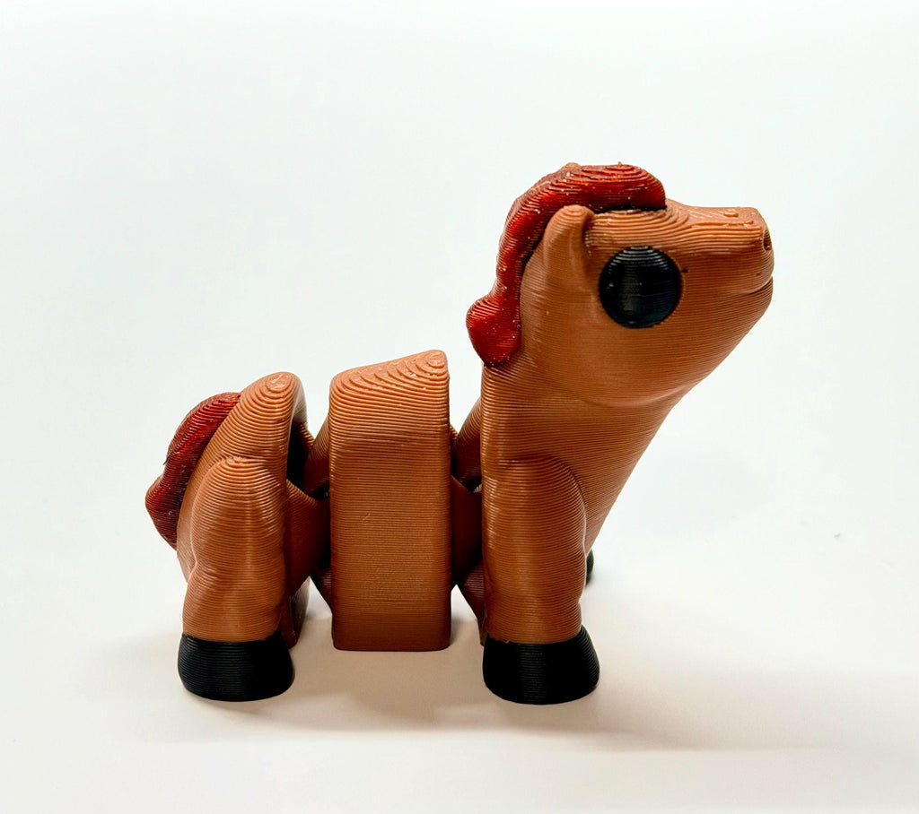 Articulating 3D Printed Horse Figurine – Flexible Fidget Toy & Desk Decor