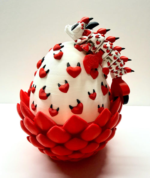 Articulated Evil Dragon Egg & Hatchling – 3D Printed Fantasy Display Figure