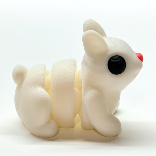 Articulated Bunny Figurine | 3D Printed Desk Decor | Kawaii Rabbit Fidget Toy | Handmade Bunny Gift