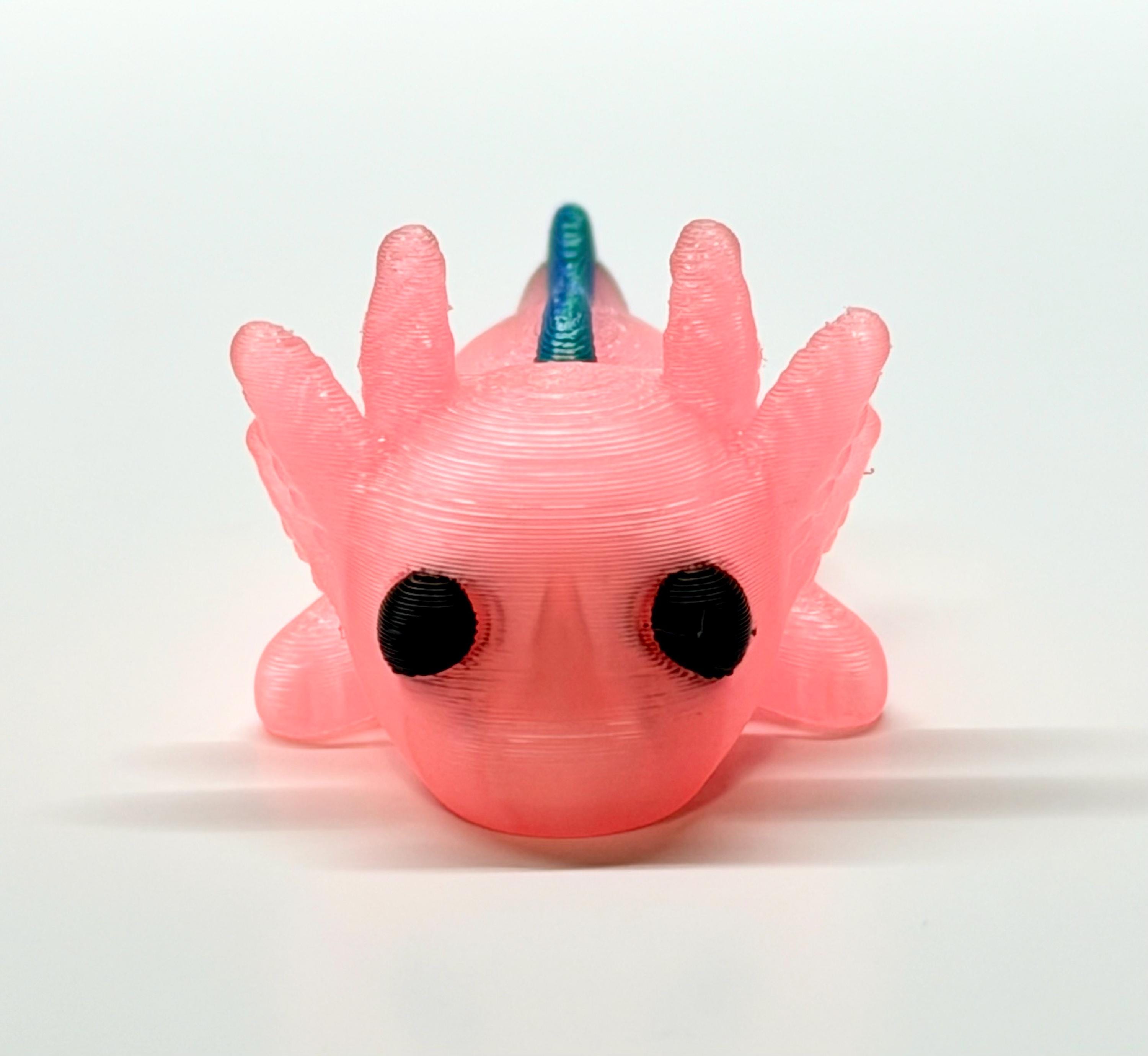 Axolotl Fidget Toy | 3D Printed Figurine | Kawaii Desk Toy | Aquatic Animal Collectible Gift