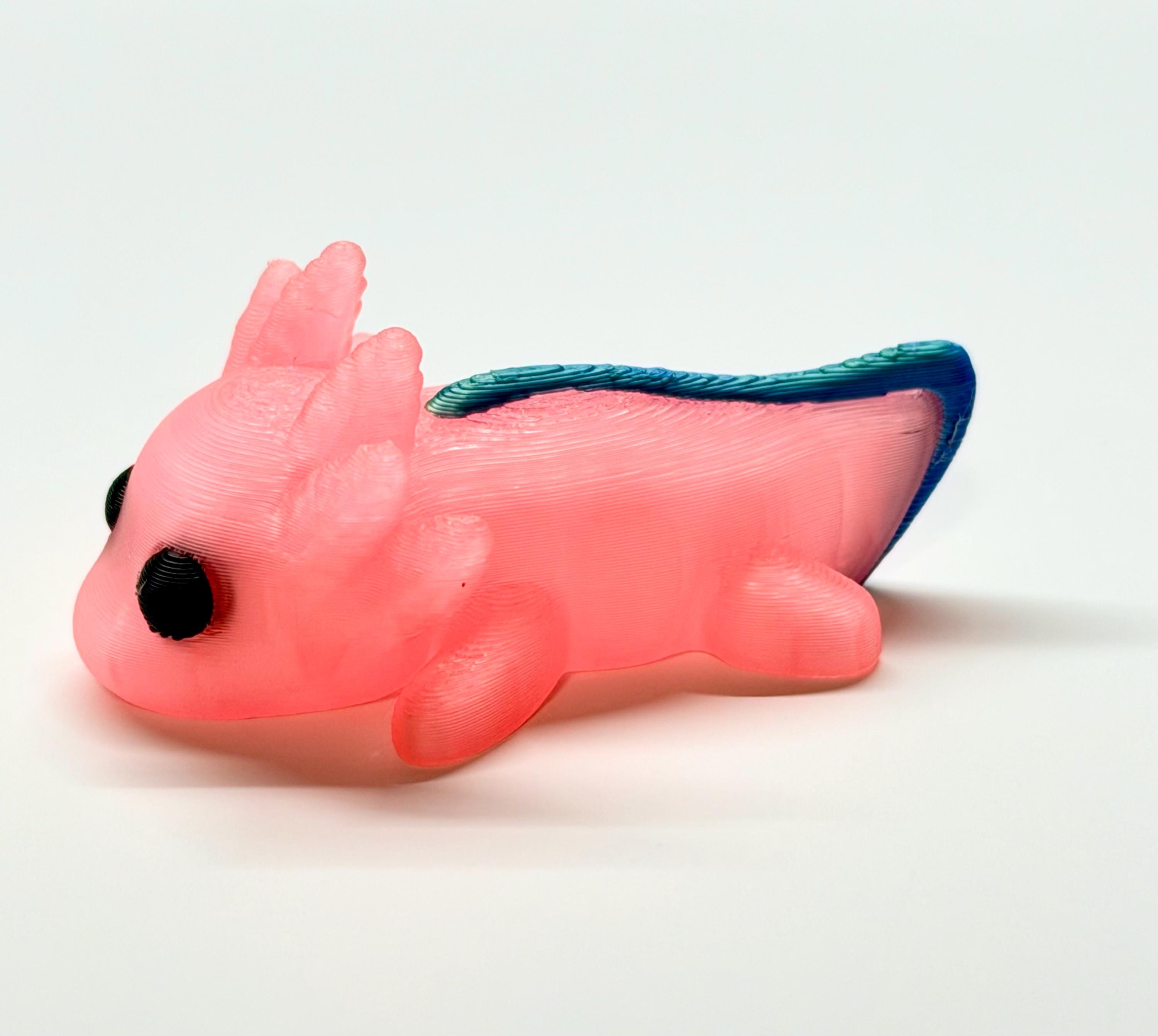 Axolotl Fidget Toy | 3D Printed Figurine | Kawaii Desk Toy | Aquatic Animal Collectible Gift