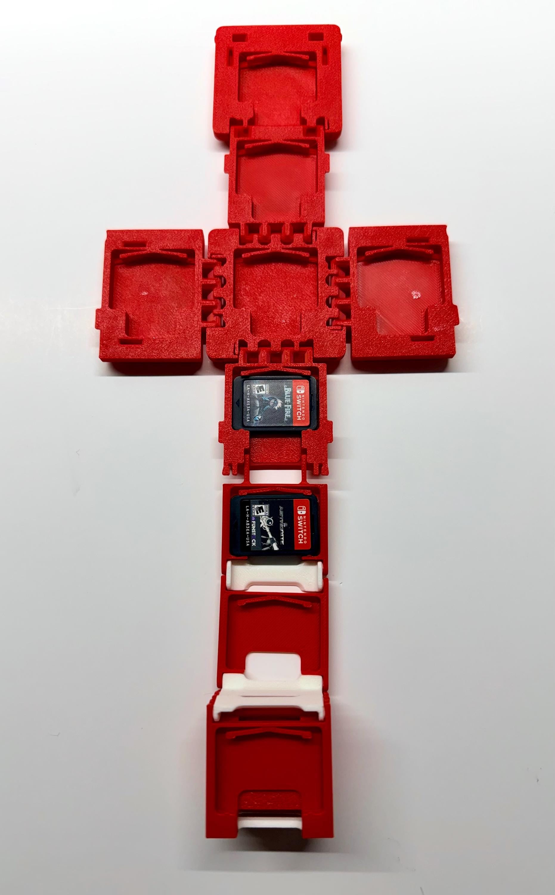 Mario-Inspired Articulating Cube Nintendo Switch Game Holder | 3D Printed Switch Cartridge Organizer