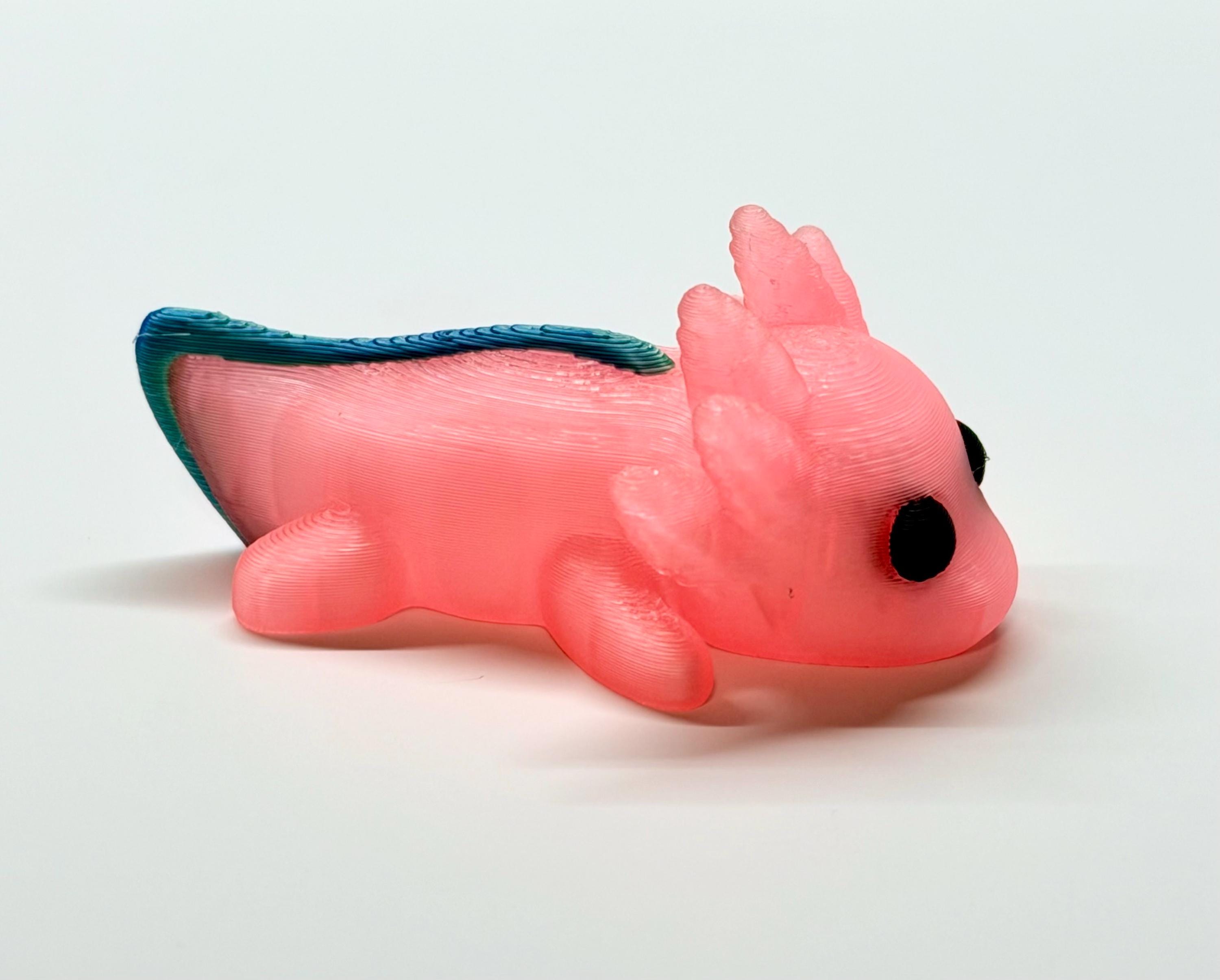 Axolotl Fidget Toy | 3D Printed Figurine | Kawaii Desk Toy | Aquatic Animal Collectible Gift
