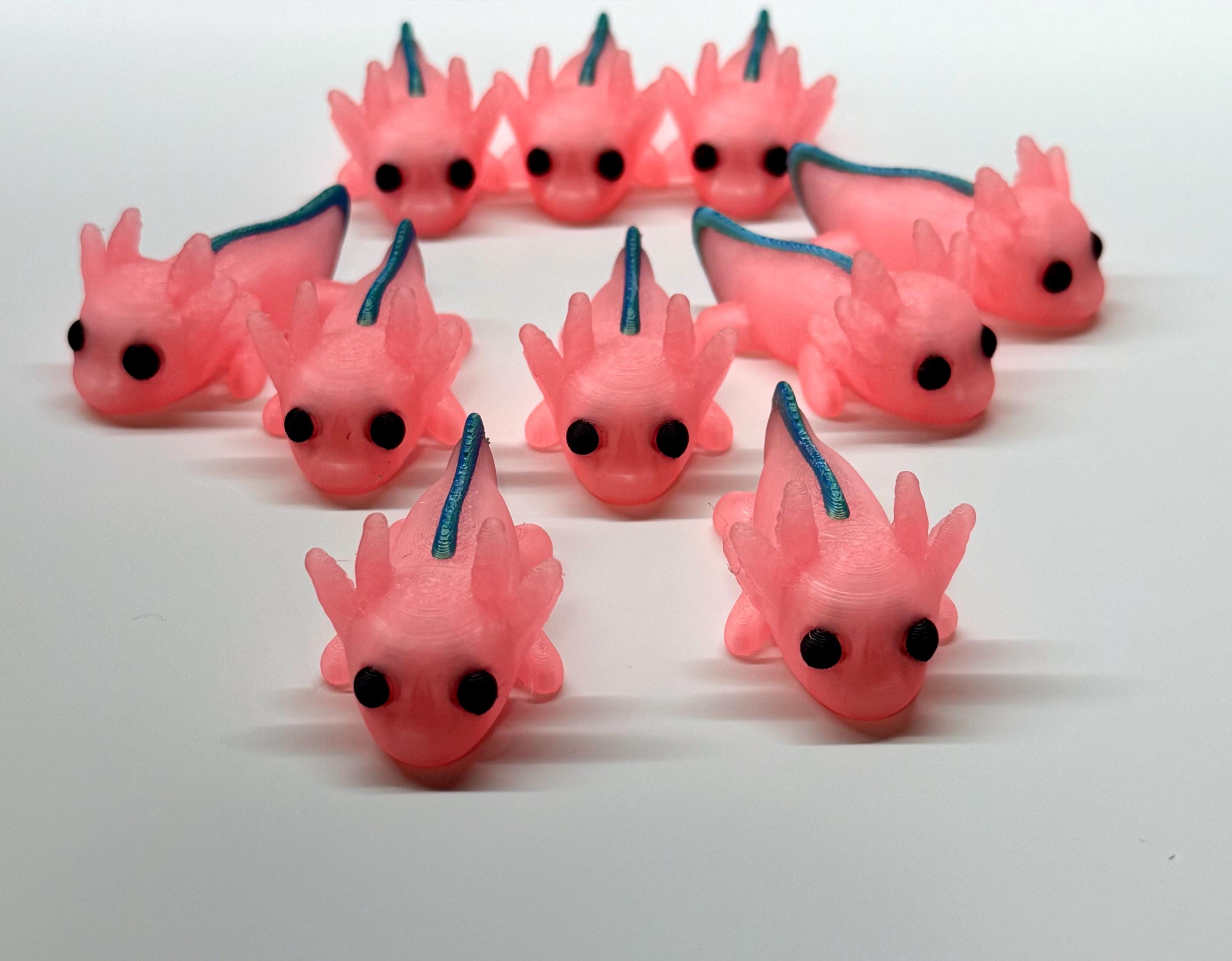 Axolotl Fidget Toy | 3D Printed Figurine | Kawaii Desk Toy | Aquatic Animal Collectible Gift
