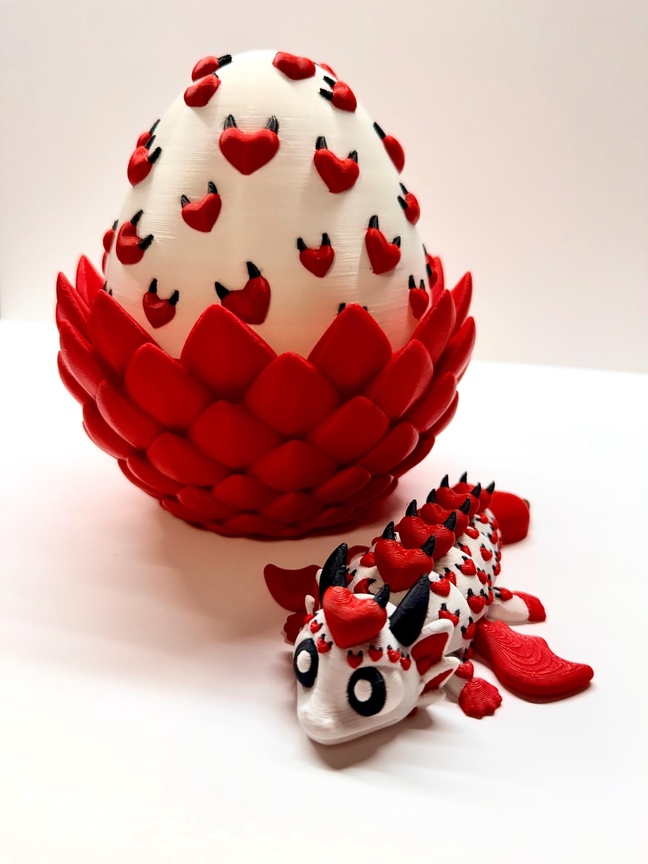 Articulated Evil Dragon Egg & Hatchling – 3D Printed Fantasy Display Figure